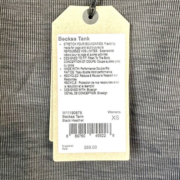 NWT Prana Becksa Tank in Black Heather - Size Extra Small - Picture 3 of 10